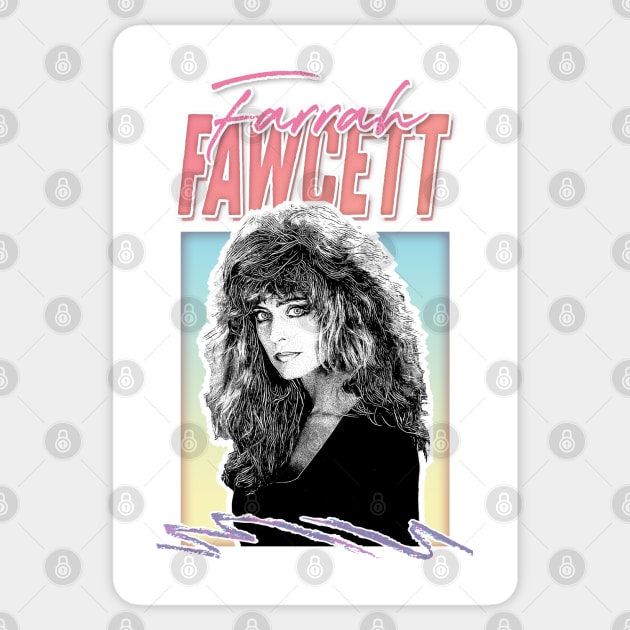 Farrah Fawcett //  Retro Fan Art Design Sticker by DankFutura